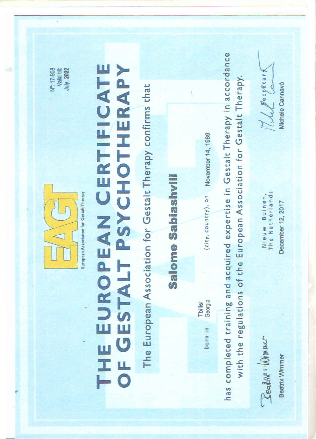Certificate 2